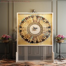 實木屏風 風水隔檔 中式北歐招財擋煞 實木移動現代簡約時尚輕奢歐式美式屏風隔斷座屏玄關客廳酒店, 1個, 胡桃木150*200CM,整裝, 胡桃木150*200CM