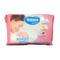 奈森克林 嬰兒柔濕巾, 1個, 純水99.9% 120抽x1包, 120抽