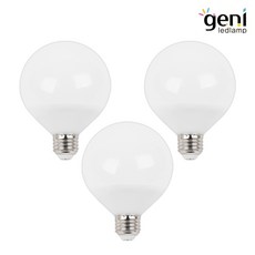 지니 LED 볼전구 12W, 12W 주광색 (숏), 3개