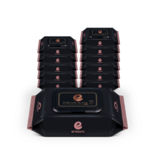 기타 [앙블랑] 프리미엄물티슈 블랙 휴대캡형 20매x12팩, 20매, 12개