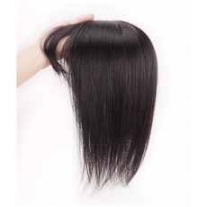 不然飾 空氣瀏海 女生真髮 頭頂補髮片 遮白髮 大面積增髮 輕薄無痕 (2種長度), 深棕色(30cm), 1個