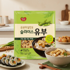 동원 슬라이스유부 냉동, 6개, 500g