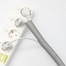선정리튜브 컴퓨터 케이블 전선보호 케이블덮개 커버 선정리용품, 그레이