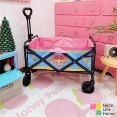 Shark家具 Molly & Lulu 聯名款 戶外休閒折疊推車 便攜露營拖車, 1個, 愛心Molly露營車