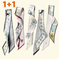 1+1 여성 봄 스카프 가방 끈 쁘띠 미니 타이 롱 방도 스카프