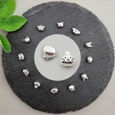 비즈톡 [SVP-09-10]순은펜던트 실버925 십이간지 12간지 미니동물 통과형 5x5.5mm 10.닭띠