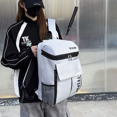 TESPORT 羽球拍袋 3支裝 運動休閒大容量 防潑水羽毛球雙肩包, 銀色加固加厚現貨現發, 1個