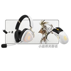 ROG KJP 小島秀夫 聯名套組 Keris II Origin 無線滑鼠 Delta II 無線耳機 滑鼠墊, WHITE, 1個