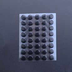 JCD 40Pcs 6.5mm 직경 0.8mm 두께 작은 점 Logitech 고무 마우스 발 글라이드 피트 스티커 용 범용 스케이트, Black