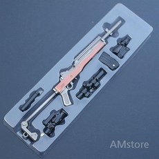 총기 다이캐스트 모형 합금 저격총 소총 24종 AK 에땁 그로자 스칼 브스스 스크스, 22/cm/미니, 1개