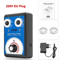 Jfind JF109 13mm 이중 구멍 자동차 오토바이 점화 플러그 테스터 감지 및 분석 도구, 01 220V EU Plug