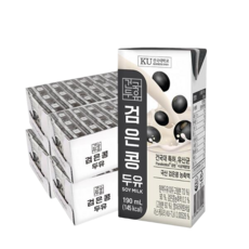 건국두유 검은콩 두유 190ml 96팩, 96개
