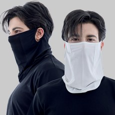 [2+1] 자외선 차단 쿨 스포츠 마스크, 블랙3매