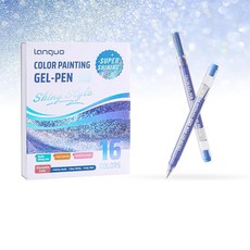 Ddaowanx 글리터 젤 펜 성인용 컬러링 북 저널링 드로잉 및 DIY 공예용 메탈릭 십대 소녀 선물 트렌디한 아이템 예술 스크랩북 용품 (16가지 색상-눈부신 글리터, 16 Colors-Dazzle Glitter