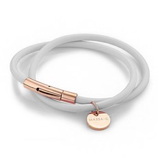 MASSA-G O1.f 鍺鈦能量雙圈手環-4MM，運動配件，時尚健康手環, 雅典白, 1個