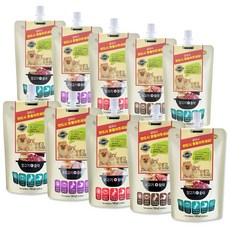 헬시브로스 프리미엄 육수 고양이 강아지보양식, 닭고기+황태, 180ml, 10개