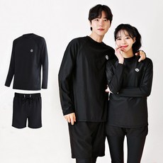 로이몬스터 남녀 상하의 세트 체형커버 무지 오버핏래쉬가드 박시핏 루즈핏 빅사이즈 ~3XL 까지