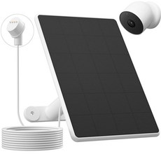 구글 네스트 카메라용 태양열 패널 캠 실외 및 실내(배터리)용 6W 충전기 3m(10피트) 케이블이 있는 캠용 IP65 방수 15cm(5.9인치)에서 22.1cm(8.75, 구글 네스트 카메라용 태양열 패널, 캠 실외 및 실내(