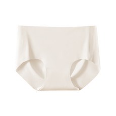 裸感冰絲女士中腰無痕內褲，3D提臀不夾臀設計，全棉抗菌襠部, XL(120-150斤)