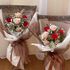 Floraflower乾燥永生花束-紅絲絨可可〖浪漫禮物〗情人節 520 七夕 畢業 告白 精美 質感 韓系