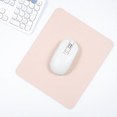가죽 마우스패드 사각 21x25cm, 1개, 핑크