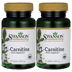 Swanson 斯旺森 左旋肉鹼錠 500mg, 30顆, 2罐
