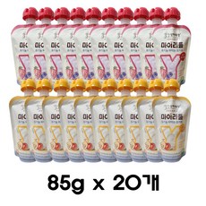 매일 상하목장 마이리틀 짜먹는요거트 85g 딸기블루베리10+사과바나나10/냉장무료배송, 85ml