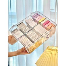 아크릴 포토카드 보관함 포카 명함 상자 케이스 수납함 정리 탑로더 홀더 슬리브, 4. 6칸 뚜껑 포함 수납함