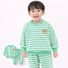 유아 아동 단가라 상하복 곰돌이 맨투맨 조거팬츠 트레이닝세트