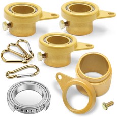 MOFEEZ 깃대 회전 베어링이 있는 360도 안티랩 장착 직경 10인치 1인치 엉킴 방지 골드, pack of 4, Gold