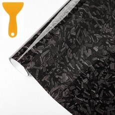 HahnRay자동차 카본시트지 6D단조 탄소섬유 비닐 랩 자동차실내 우드랩핑지 카본블랙 30x150cm(부가 스크레이퍼), 1개