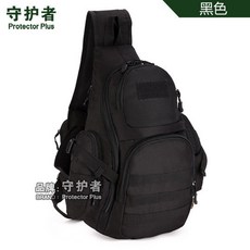 守護者 Protector Plus 戰術胸包 後背單肩斜挎包 戶外旅行背包, 黑色,均碼