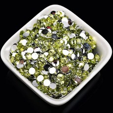 플랫백 레진 크리스탈 라인 반짝이 네일 아트 컬러 신발 가방 캡 의류 장식, 31. Light green