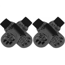 EXPAWLORER 발을 핥는 것을 방지하는 강아지 양말 뜨거운 포장 도로용 미끄럼 방지 강아지 신발 견목 바닥을 위한 강아지 부츠 소형 중형 대형견을 위한 강아지 부, 블랙