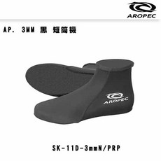 AROPC 蛙套 浮潛襪 潛水襪 防滑防寒襪, AP. 3MM 黑 短筒襪,L