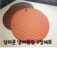 라라 실리콘 냄비받침 17cm 3장세트, 1세트, 핑크,브라운,그레이