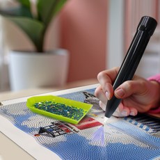 보석십자수 비즈를 잡아주는 흡착식 펜 DIY 도트 드릴링 도구 큐빅비즈 초보자용 전자도구, 1개, DDZB