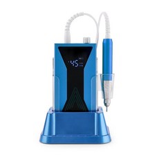 알루미늄 전문가용 브러시리스 모터 방수 핸드피스 무선 네일 드릴, 1개, 2. 파란색