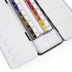 오스틴포유 고체물감 24색 빨간물감