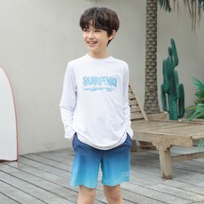 서프닉 아동 주니어 래쉬가드세트 긴팔티셔츠+비치 반바지