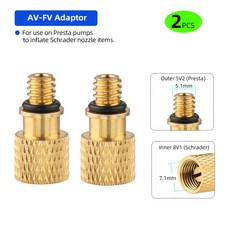자전거 공기 주입 커넥터 프레스타 슈레이더 노즐 12V1 대형 코어 엔지니어링 차량 타이어 밸브 어댑터, FV P039P2