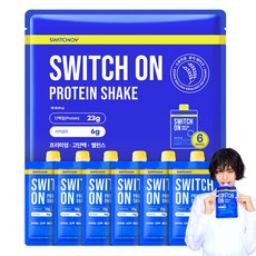 스위치온 단백질 쉐이크 파우치 보충제 곡물맛 40g 6포, 1