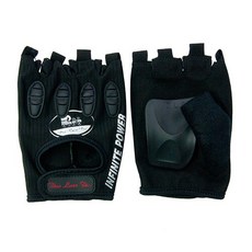 【D.L.D】多輪多 專業競速直排輪護掌 溜冰鞋護具配件 護手掌 半指競速手套 黑, 1個, XXS