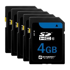 시너지 디지털 SDHC 4GB 메모리 카드 캐논 파워샷 호환 블랙, 1개
