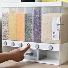 DFMEI 家用壁掛式分格米桶防蟲防潮密封加厚多功能分類雜糧米缸, 1個, 如圖