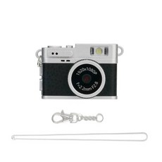 빈티지 초소형 디지털 카메라 휴대용 레트로 미니 디카 플래시 라이트가 있는 카메라 스피커가 소형 여행용 선물 어린이 학생용, No TF card, 7)Black