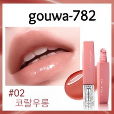 gouwa-782 촉촉 생기광 컬러 립에센스 수분보습 입술케어 틴티드 립밤, 1개, 02#코랄우롱