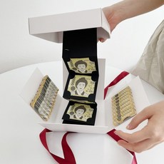 현금선물용 반전서프라이즈 돈박스 부모님생일 생신 축하 깜짝선물 용돈상자, 1개, 용돈상자만