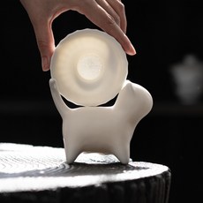 陶瓷濾茶器 一體式茶漏, 貓咪茶漏 單個濾網, 1個