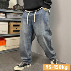 ZAJA 남자 빅사이즈 청바지 150kg까지 오버핏 데님 팬츠